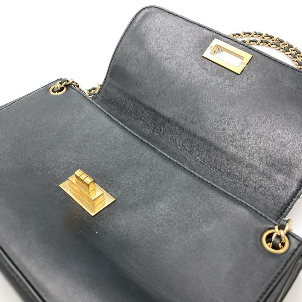 CHANEL Chocobar Shoulder Bag Lambskin Black - Picture 8 of 10